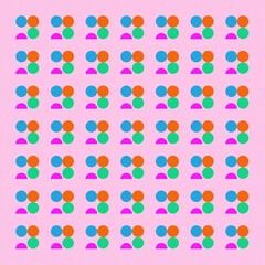 Pink Blue Orange Green Pattern Background