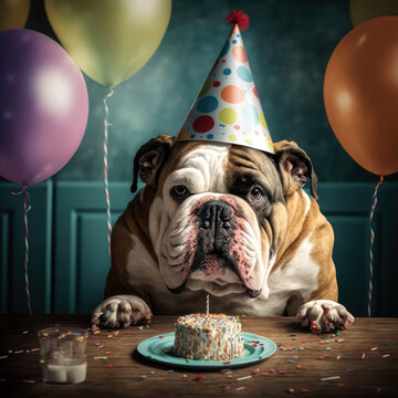 Hunde feiert Geburtstag - Generative AI