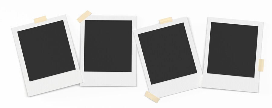 Set of blank photo frames 