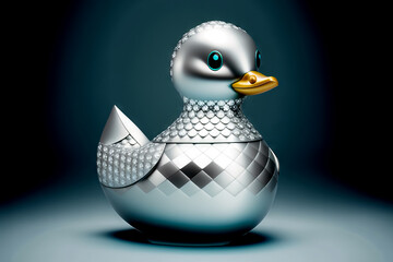 Dazzling Duck: Silver Rubberduck Takes Luxury to New Heights!