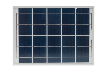 Solar panels or solar cell on transparent background.