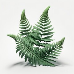 realistic colorful GREEN FERN digital illustration, generative ai, ai