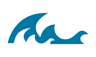 Naklejka premium blue water wave logo vector