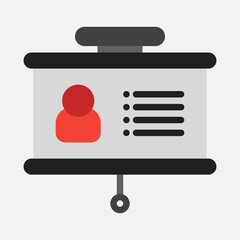 Profile presentation icon in flat style, use for website mobile app presentation