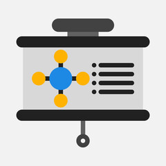 Diagram presentation icon in flat style, use for website mobile app presentation