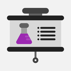 Chemistry presentation icon in flat style, use for website mobile app presentation