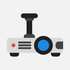 Projector presentation icon in flat style, use for website mobile app presentation