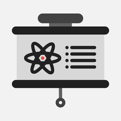 Physics presentation icon in flat style, use for website mobile app presentation