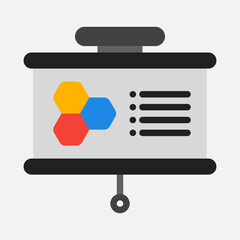 Biology presentation icon in flat style, use for website mobile app presentation