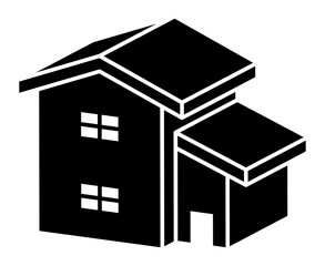 建物、家のシルエット