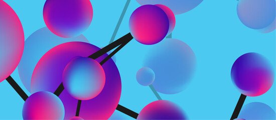 Line points connections geometric abstract background