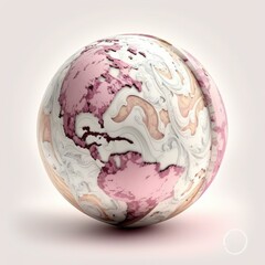 Illustration of a marble world globe - Created with Generative Ai