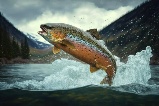 Rainbow Trout Jumping Images – Browse 1,429 Stock Photos, Vectors, and  Video
