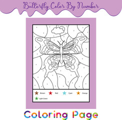 Butterfly Color By Number