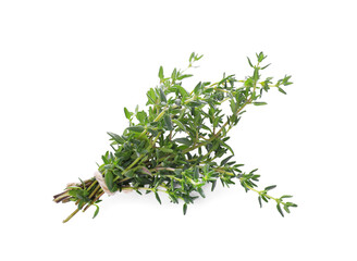 Bunch of fresh thyme isolated on white