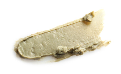 Sample of facial mask isolated on white, top view