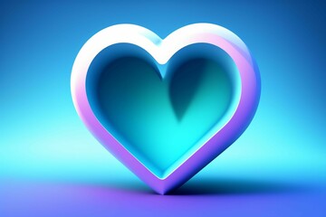 blue and purple heart