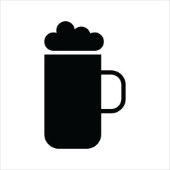 Black Flat Drink Icon