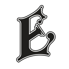 Alphabet E Ornament Logo Initial Vector Image