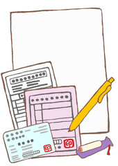 介護保険制度の手続き書類　介護保険証　限度額証　保険証