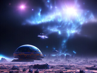 Alien planet Fantasy sci fi background series 138 of 155
