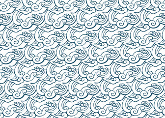 Batik motifs from Indonesian Javanese cloth with very beautiful seamless line patterns. Vector EPS 10