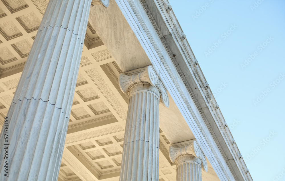 Wall mural greek columns and pillers that shows classical architectures and historic structures