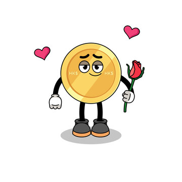 Hong Kong Dollar Mascot Falling In Love