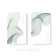 Green Wavy line set