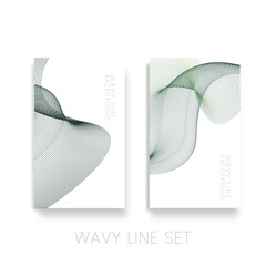 Green Wavy line set