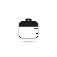 cooking pot icon on white background