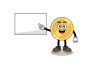 swedish krona illustration doing a presentation