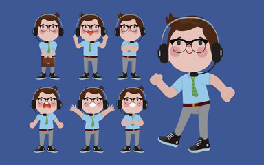 Call center and customer service character