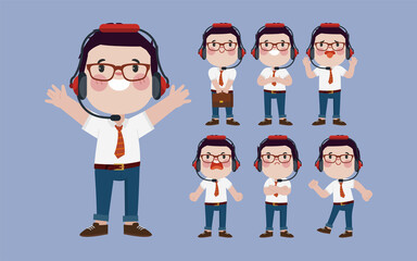 Call center and customer service character