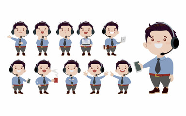 Call center and customer service character