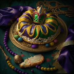 Mardi gras king cake