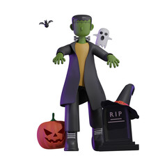 Halloween 3D Characters Render Object Interactive