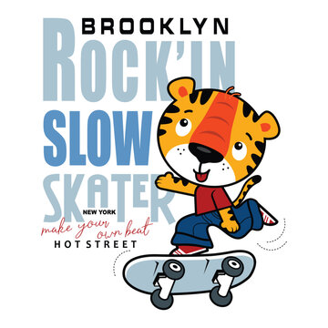  rock in slow, vector animal cartoon illustration design graphic printing
