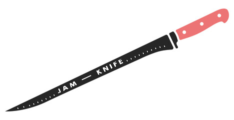 Vintage typography  jam knife vector Object Illustration