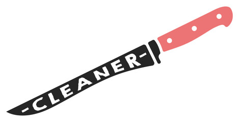 Vintage typography cleaner knife vector Object Illustration