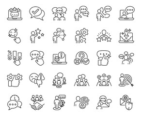 communication icons set, best used for business or presentation, editable stroke