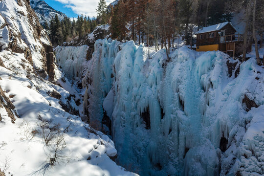 Ouray Ice Park in the Colorado Rocky Mountains