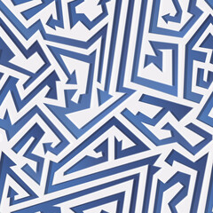 Blue geometric seamless pattern.