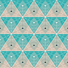 Retro triangle seamleess pattern