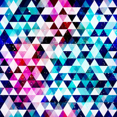 Grunge triangle seamless pattern.