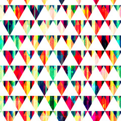 Multicolor triangle seamless pattern.