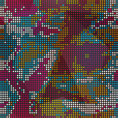 Fototapeta premium Colored points seamless pattern