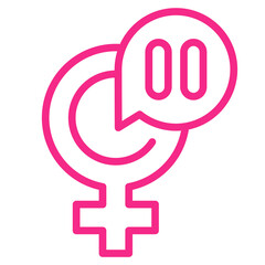 menopause icon, line design art