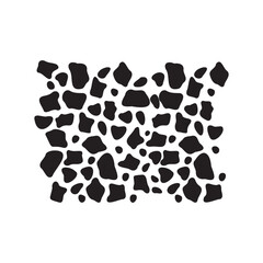 Cow Spots or Pattern. Wild animal hide artwork background. Vector illustration.