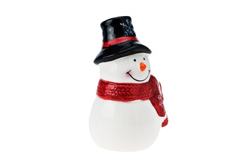 Snowman ceramic doll.